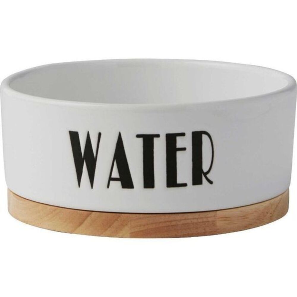 Bowl Pet Dog Ceramic Food Water Dish Cat White Set‎ Puppy 1.25 Cup